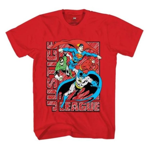 Justice League Boys Hero Time Short Sleeve T-Shirt - Picture 1 of 3